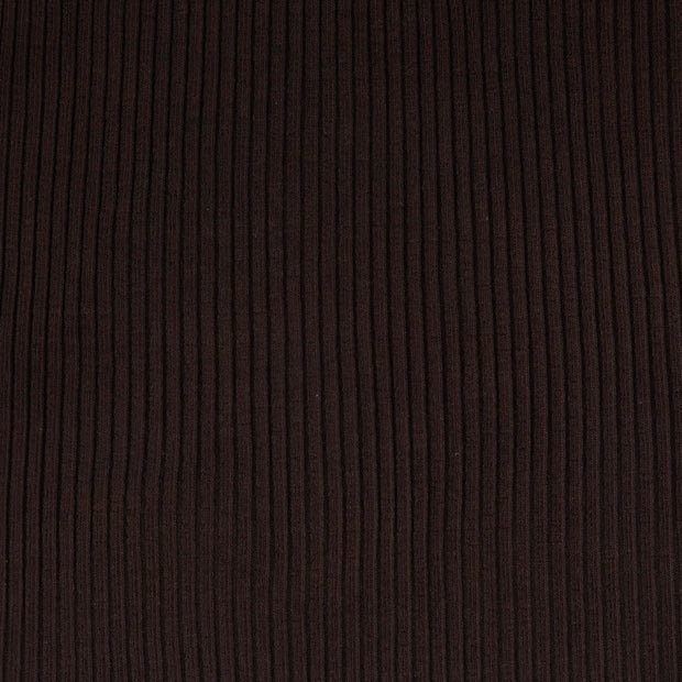 Heavy Knit fabrik Uni braun