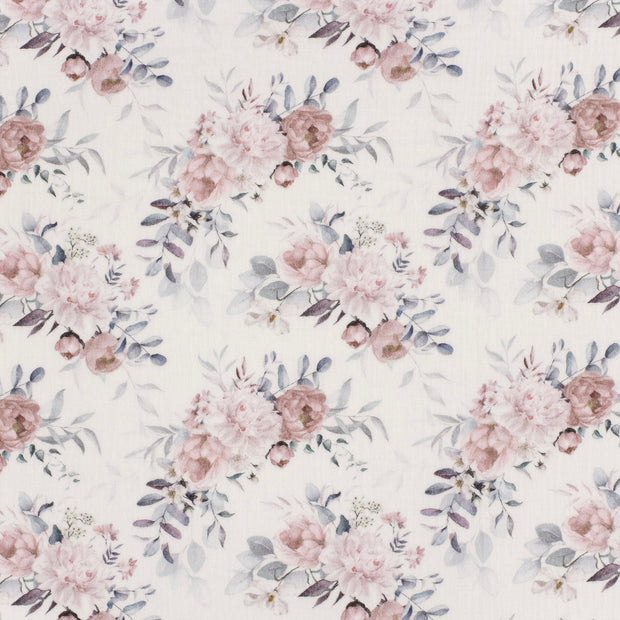 Double gaze tissu Blanc cassé mat 