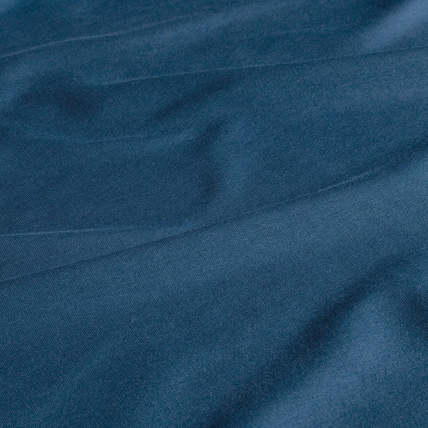 French Terry GOTS organic fabric Unicolour Steel Blue