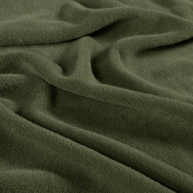 Stretch terry fabric Unicolour Khaki Green