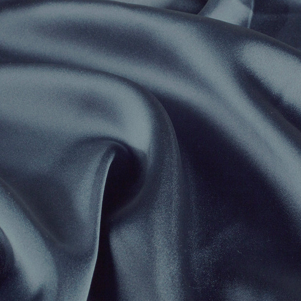 Satin fabrik Uni Marine