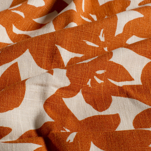  tissu fleurs Brique