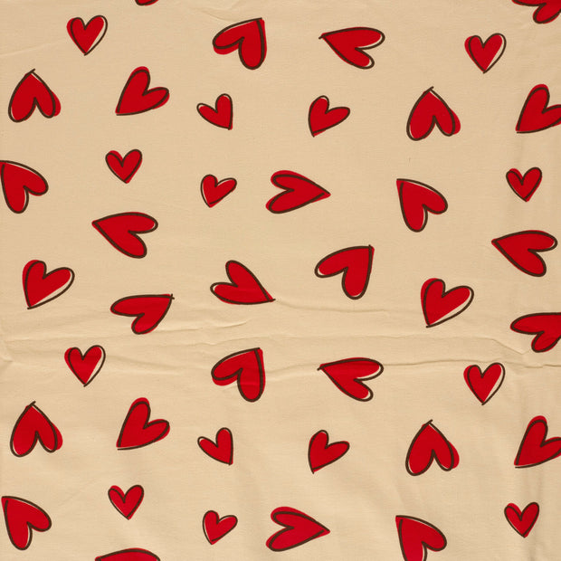 French Terry tissu Beige mat 