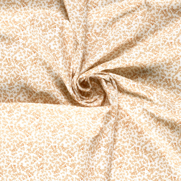 Sergé tissu Marron imprimé 