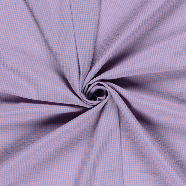 Cotton Poplin fabric Indigo Seersucker 