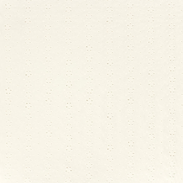 Popeline de Coton tissu Blanc cassé mat 