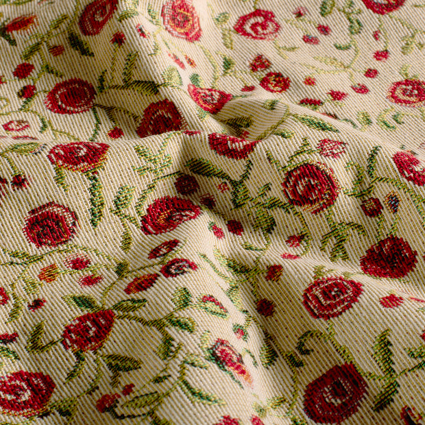 Gobelin tissu roses Rouge