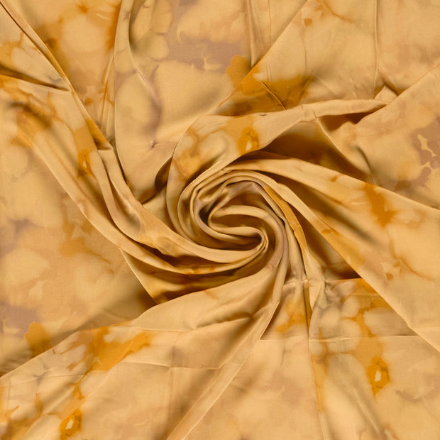 Viscose Satin fabric Camel digital printed 