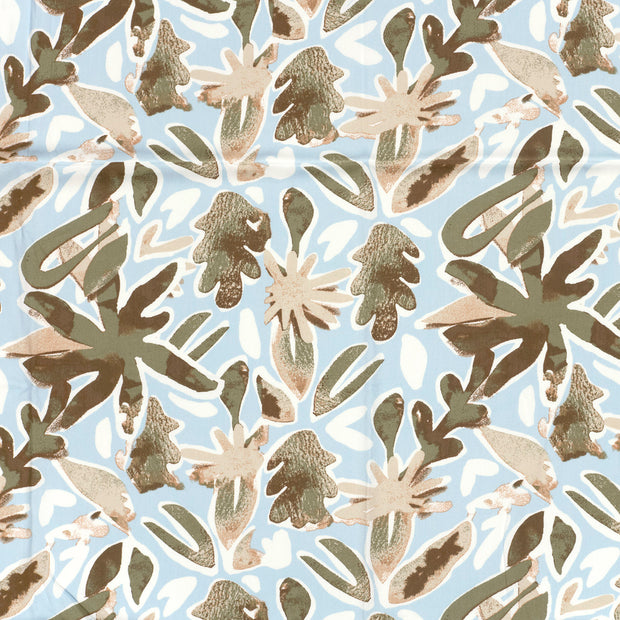 Popeline de Viscose tissu Bleu clair mat 