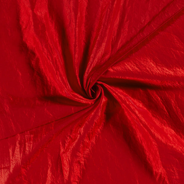 Taffetas tissu Rouge froissé 