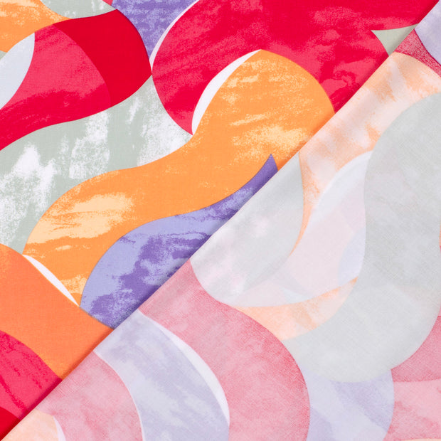 Bamboo Poplin fabric Abstract printed 