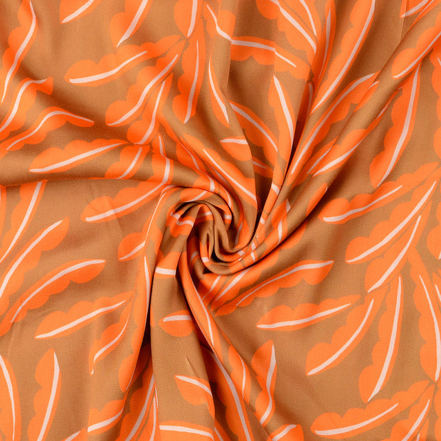 Viscose satin fabric beige 