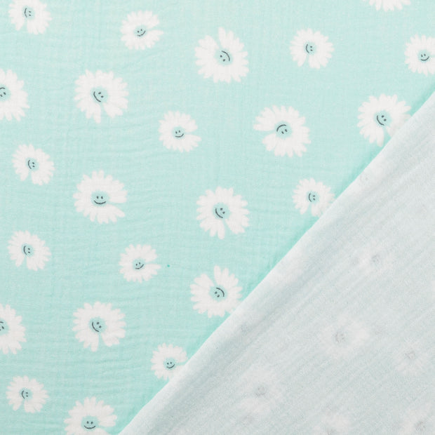 Gauze fabrik mint Digitaldruck 