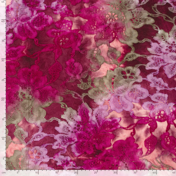 Jacquard tissu fleurs 
