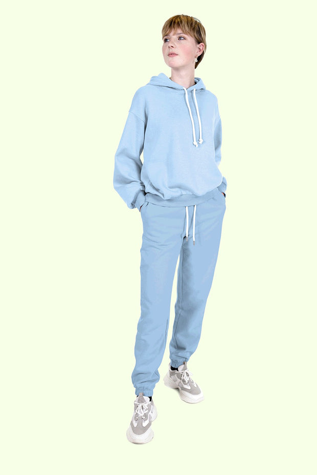Jogging fabric Unicolour Baby Blue