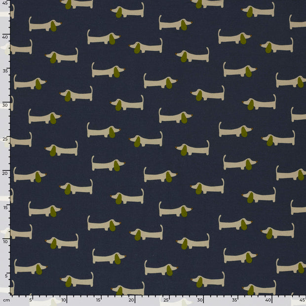  tissu chiens Bleu Marine