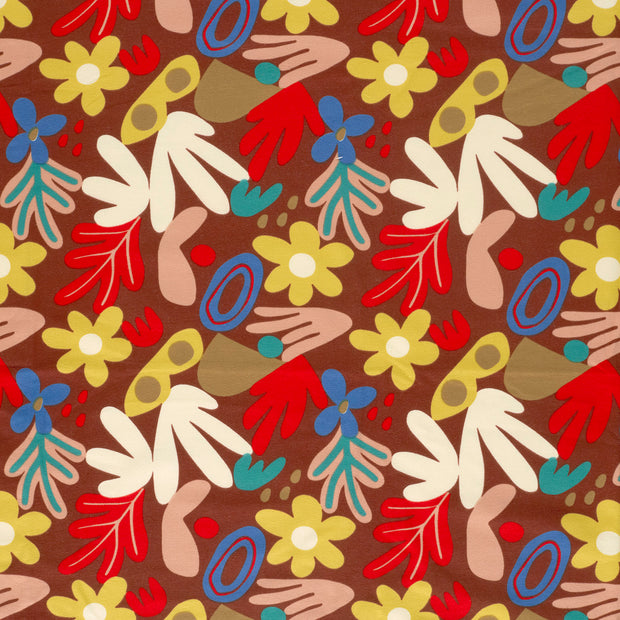 French Terry fabric Dark Red 