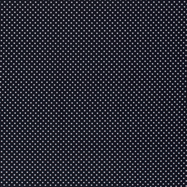 Cotton Poplin fabric Dots Navy
