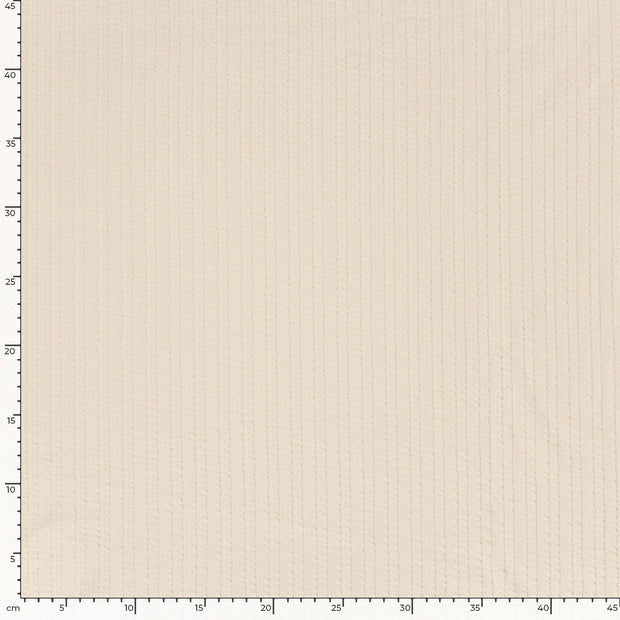 Rib Jacquard tissu Unicolore Ivory