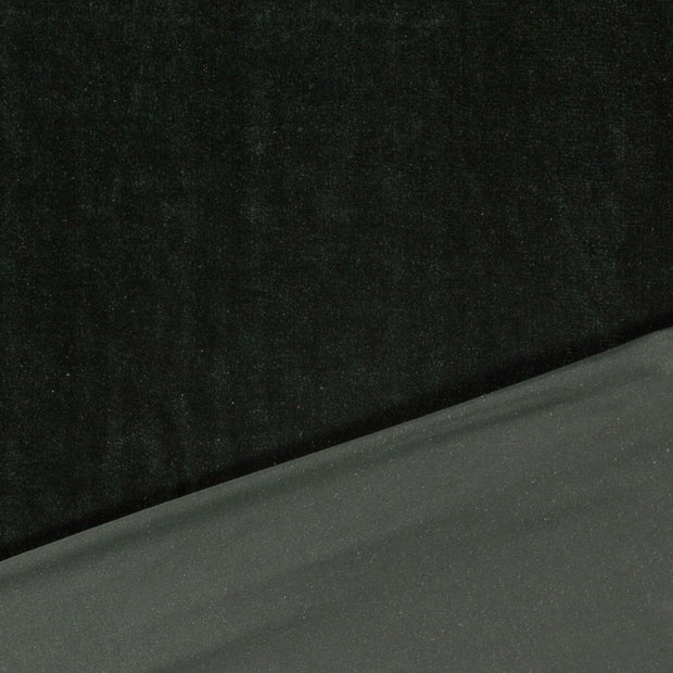 Velvet Stretch fabric Dark Green 