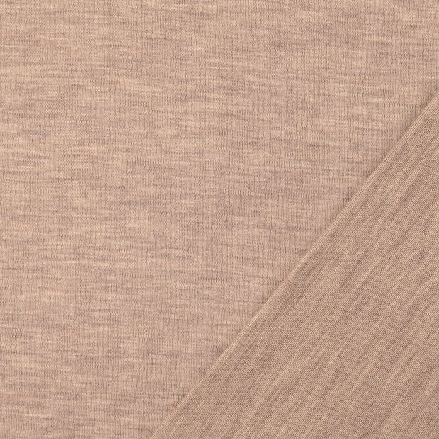 Chiffon en laine tissu Beige fil teint 