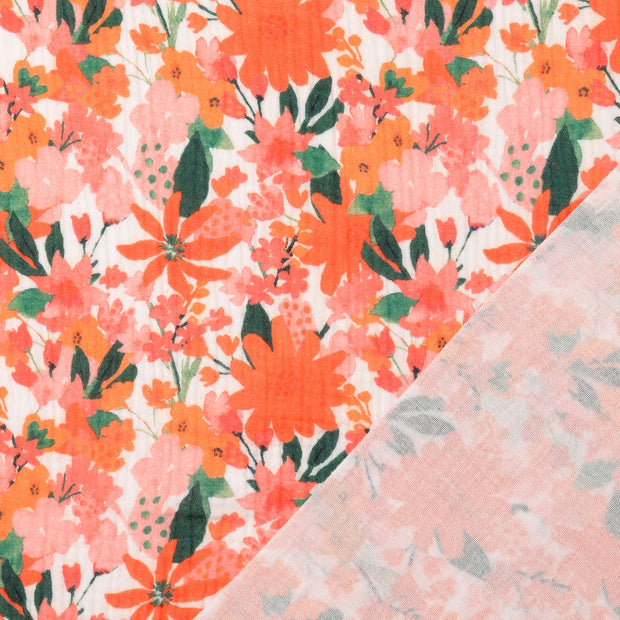 Muslin fabric Light Pink digital printed 
