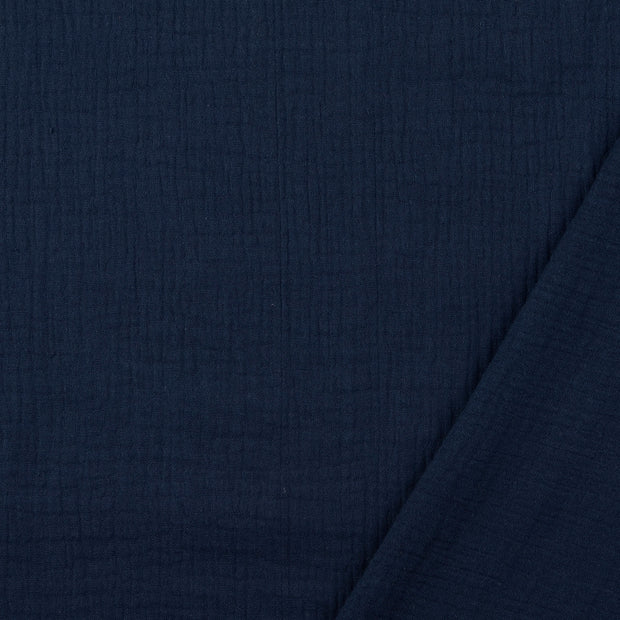 Muslin fabric navy 