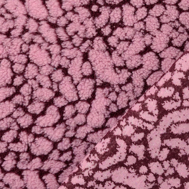 Teddy fabric Old Pink jacquard 