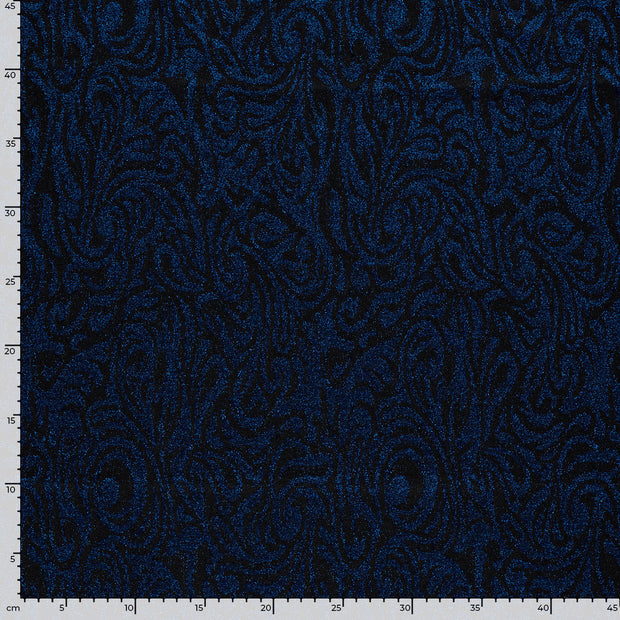 Jacquard tissu Abstrait Cobalt