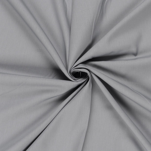Cotton Poplin GOTS organic fabric Grey 