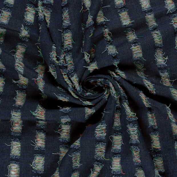 Denim fabric Navy pre-washed 