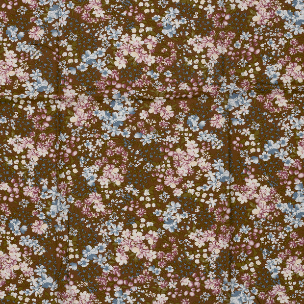 Popeline de Viscose tissu Marron 