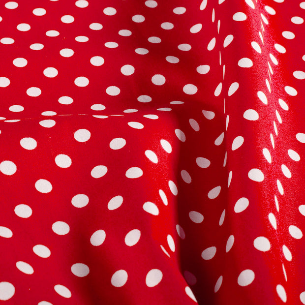 Cotton Poplin fabric Dots Red