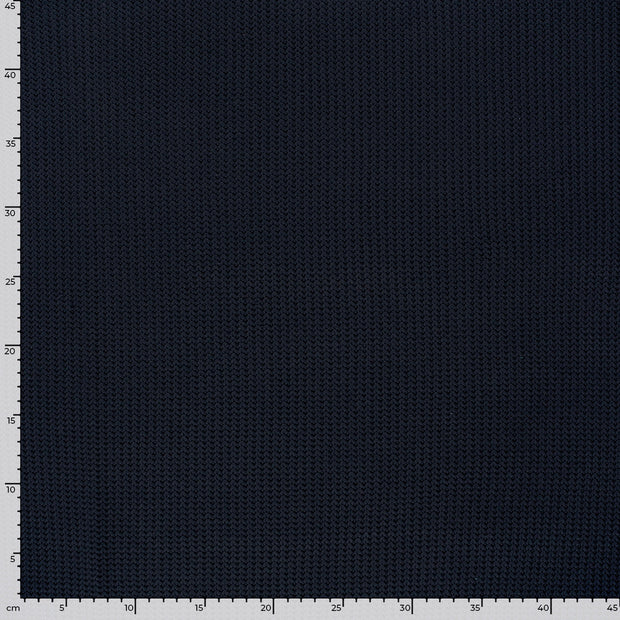 Heavy Knit tissu Torsade Bleu Marine