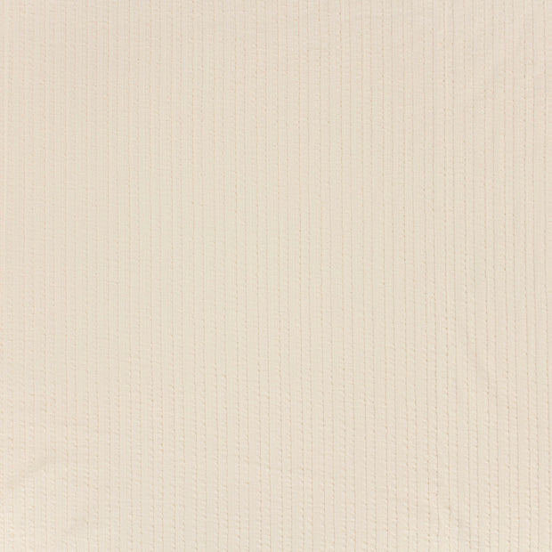 Rib Jacquard tissu Ivory texturé 