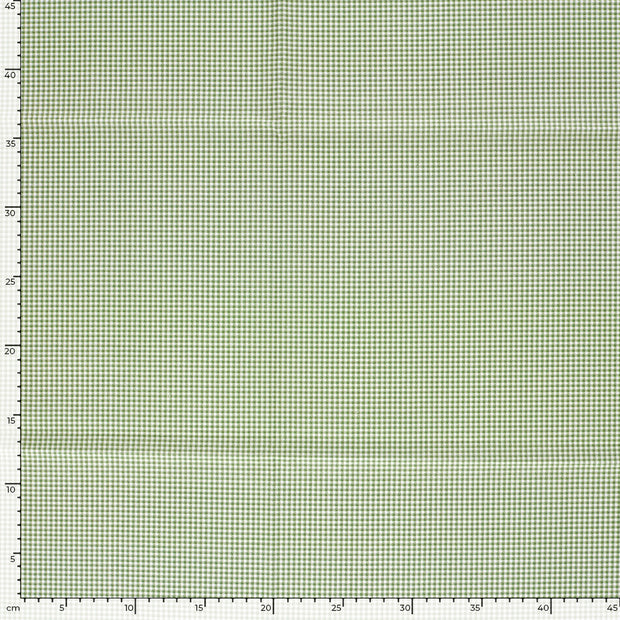 Cretonne fabric Checks Green