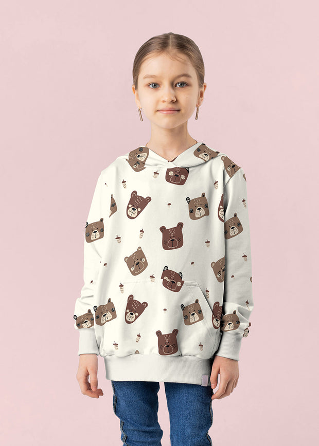 French Terry fabric Bears Off White