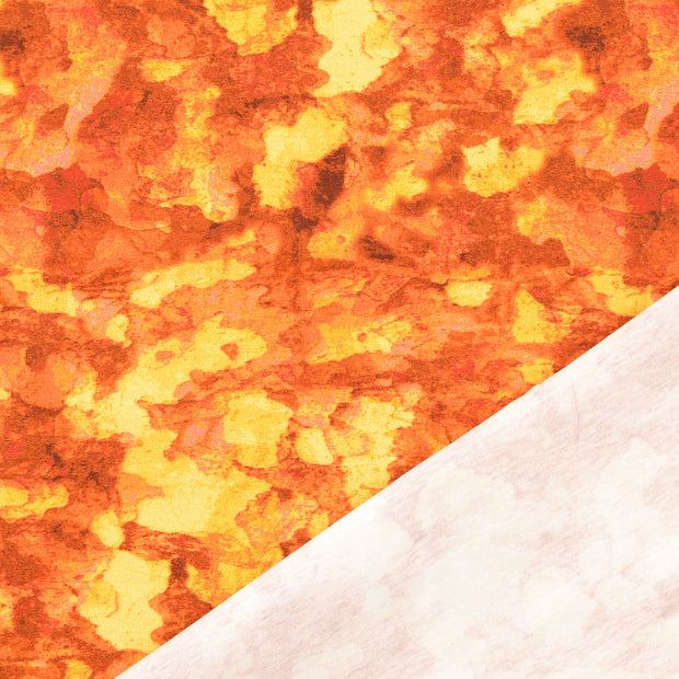 Jersey fabric beige digital printed 
