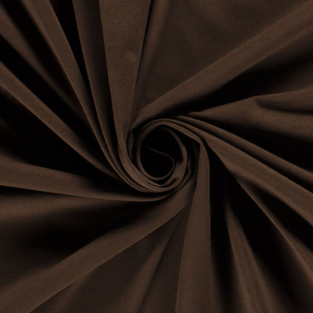 Jersey fabric Unicolour Dark Brown