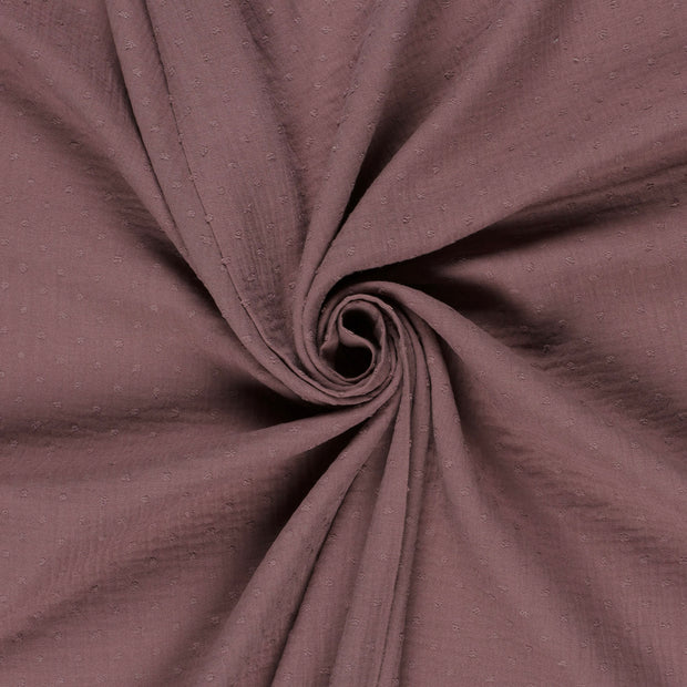 Musselin fabrik Mauve dobby 