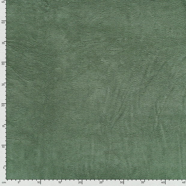 Bambus Fleece fabrik Uni Khaki-Grün