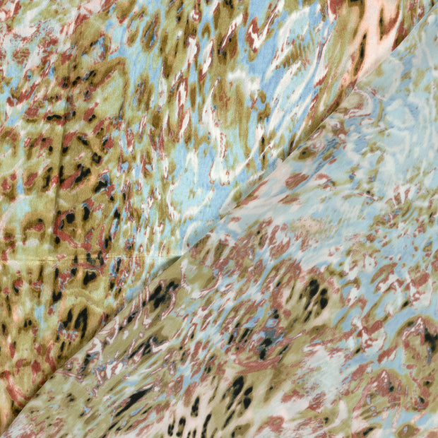 Satin Velvet tissu Abstrait imprimé 