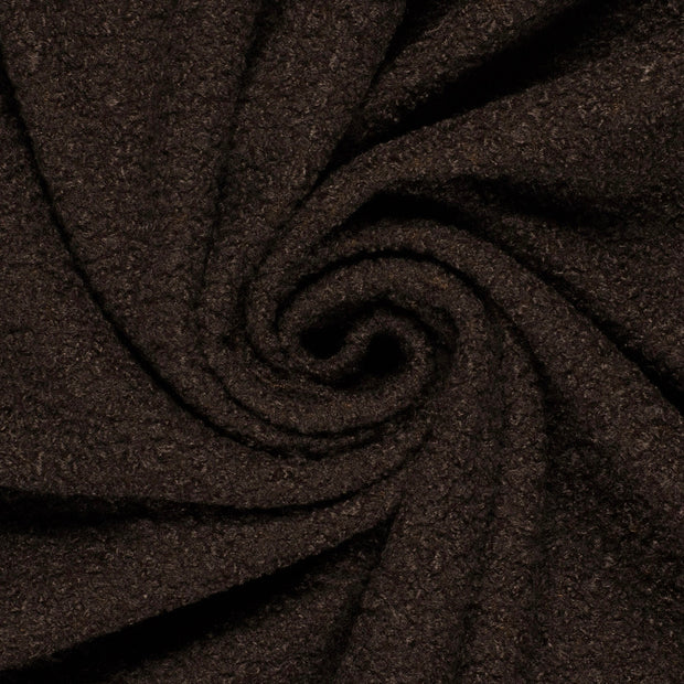 Bouclé tissu Unicolore Marron