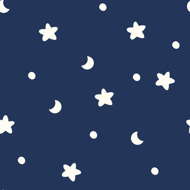 Flannel fabric Stars Navy