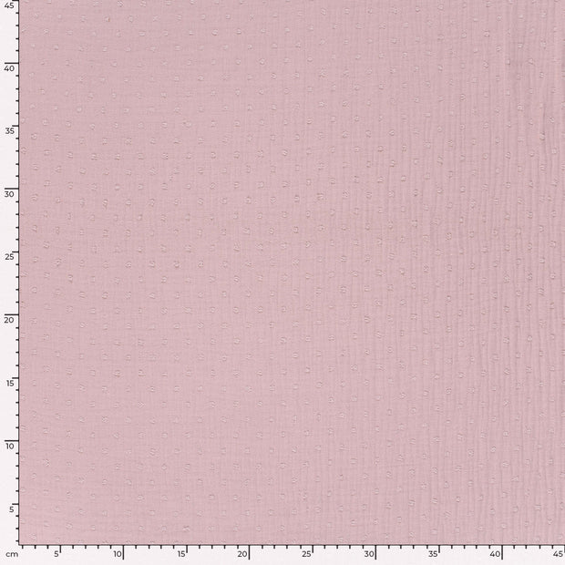 Muslin fabric Dots Pink