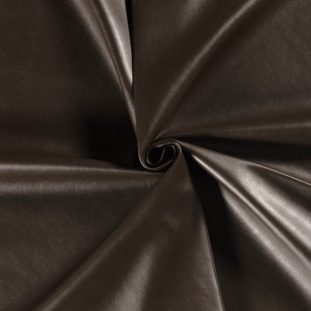 Imitation cuir tissu Unicolore marron