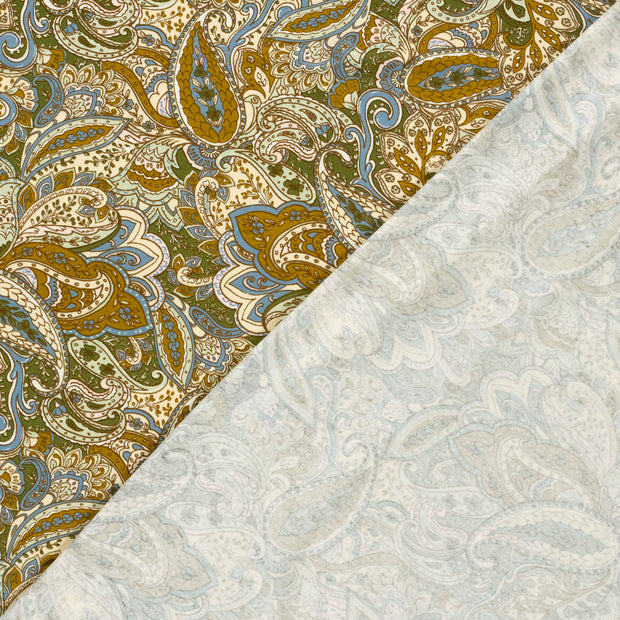 Viscose Vortex Jersey fabric Paisley printed 