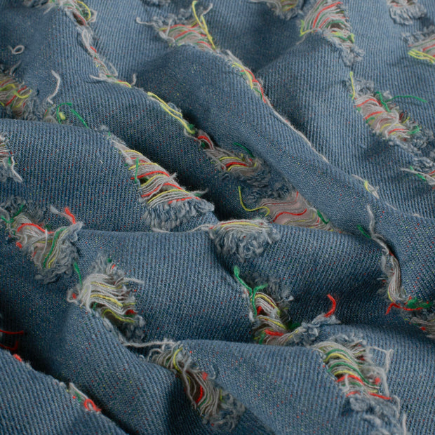 Denim fabric Abstract Light Blue