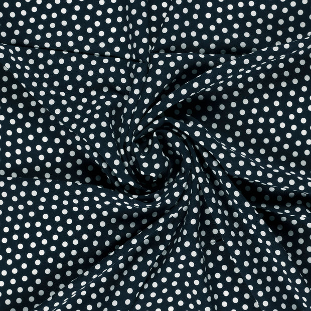 Bambou Poplin tissu Bleu Marine imprimé 