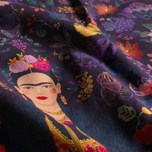 Panama tissu fleurs Pourpre